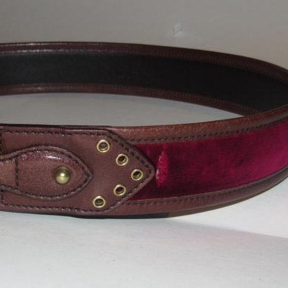Gucci Equestrian Brown Burgundy Velvet Studded - Picture 4 of 8